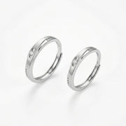 Matte Finish Couple Rings Set – sterling silver ring