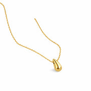 Stainless Steel gold-tone Teardrop Necklace – stainless steel necklace