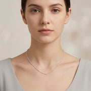Twisted Rope Chain Necklace – sterling silver necklace, side detail