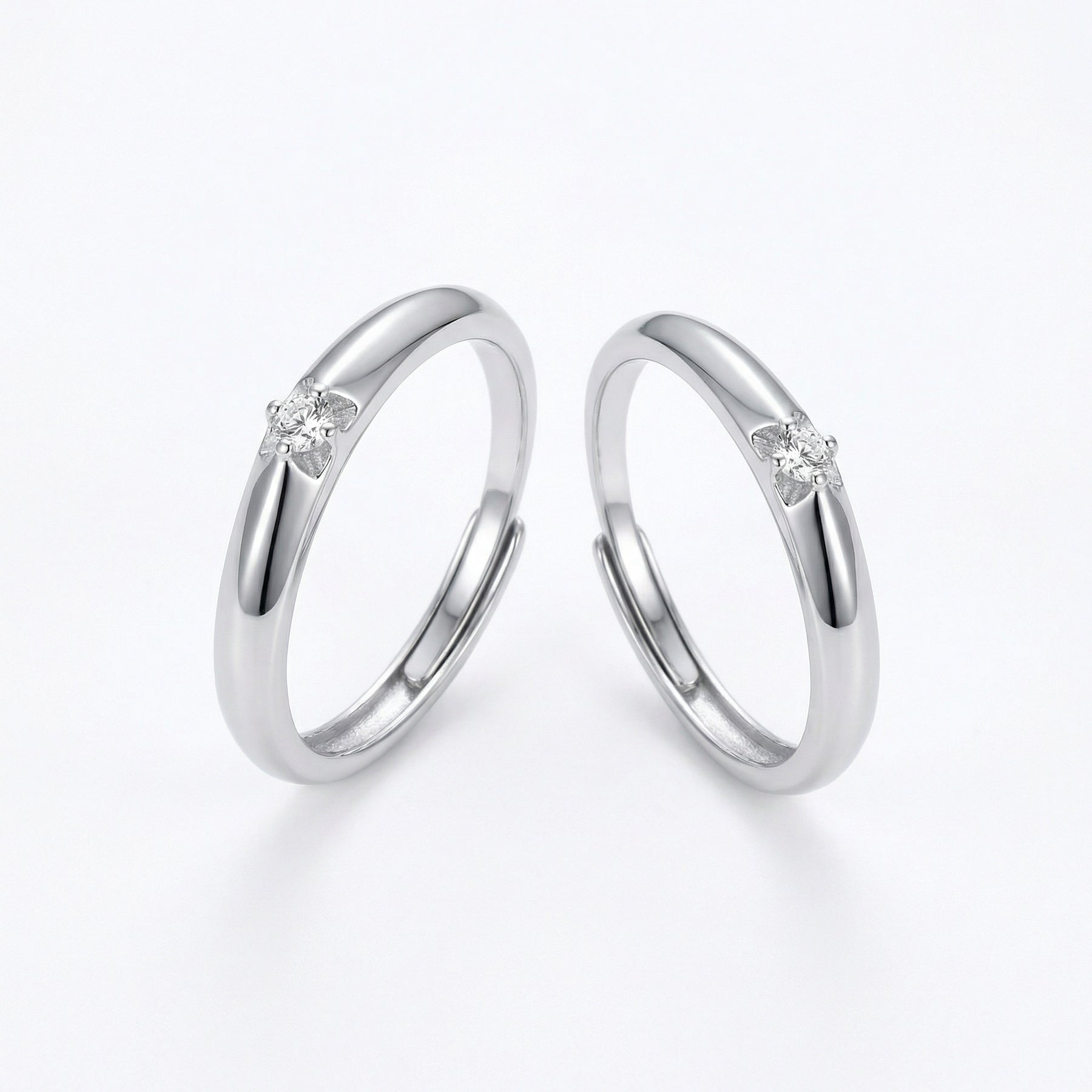 Minimalist Matching Couple Rings – sterling silver ring