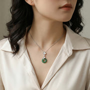 Green Jade Donut Flower Necklace – jade necklace