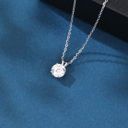 Solitaire Sparkling stone Pendant Necklace – sparkling stone necklace, close-up