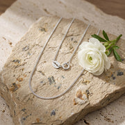 Italian Curb Chain Necklace – sterling silver necklace, side detail