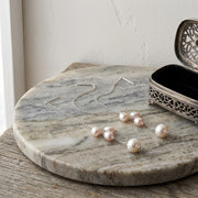 Pearl Drop Earrings, Chain Cascade – pearl earrings, close-up
