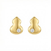 sparkling stone accent Wulu Gourd Studs – sterling silver earrings