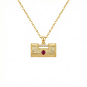 Textured Longevity Lock Necklace – sterling silver necklace