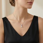 White Pearl Pendant Necklace – pearl necklace