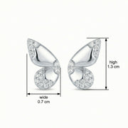 Butterfly Wing Studs, White Metal – sterling silver earrings