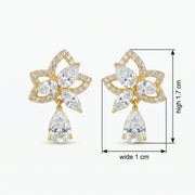Marquise Butterfly Silhouette Earrings – sterling silver earrings, front view