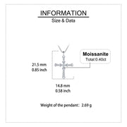 Silver Cross Necklace with Sparkling stone – sparkling stone necklace, styling detail
