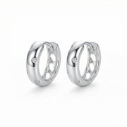 Sparkling Gemstone Huggie Hoop Earrings – sterling silver earrings