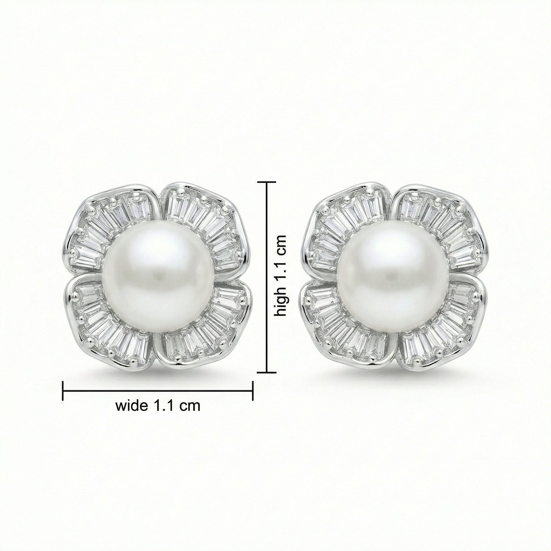 Floral Pearl Stud Earrings – pearl earrings