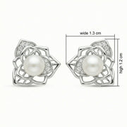 Pearl Blossom Stud Earrings – pearl earrings