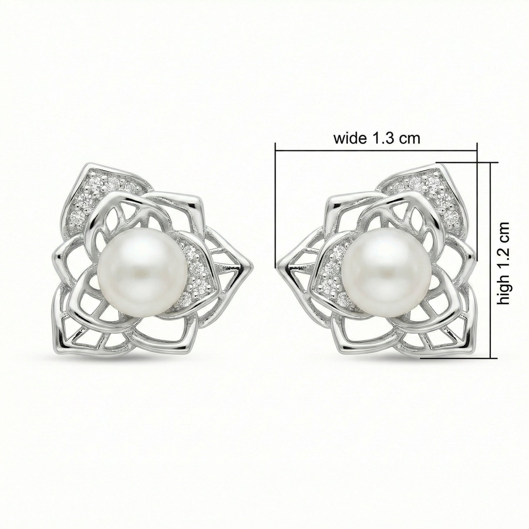 Pearl Blossom Stud Earrings – pearl earrings
