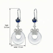 Butterfly Jade Donut Drop Earrings – jade earrings, close-up