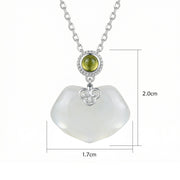 Heart-Shaped Jade Peridot Necklace – jade necklace