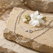 Italian Twisted Link Necklace – sterling silver necklace, side detail