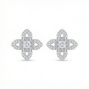 Filigree Clover Cross Stud Earrings – sterling silver earrings