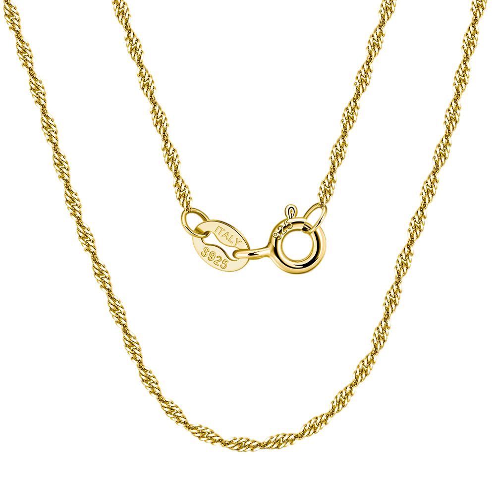 Handcrafted Italian Toggle Necklace – gold-plated necklace, close-up