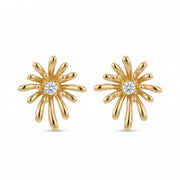 Starburst Stud Earrings – sterling silver earrings, close-up