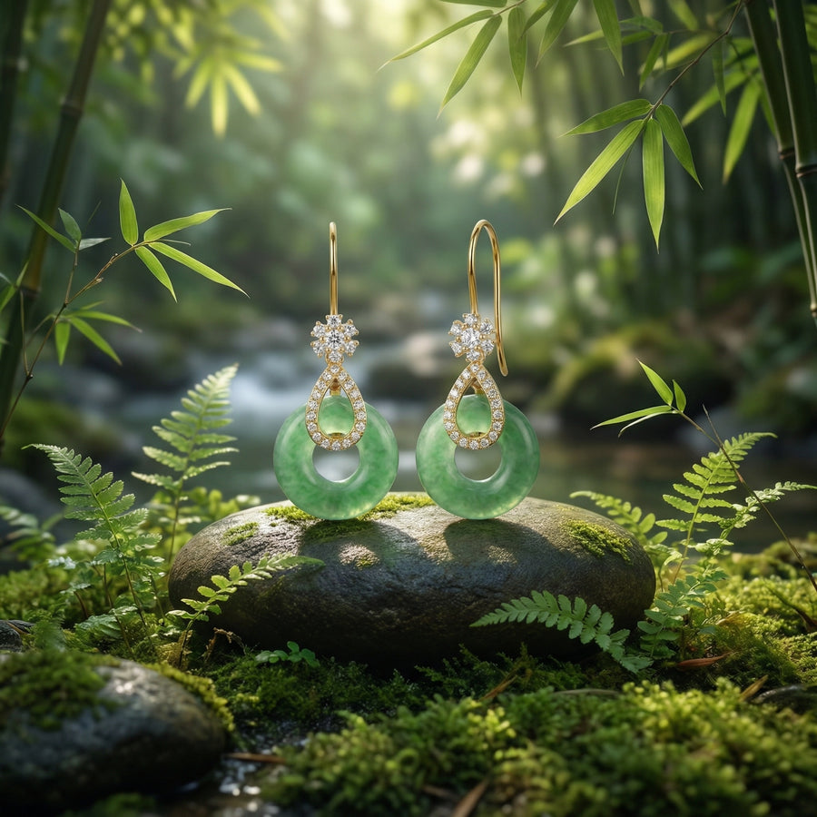Jade Donut Drop Earrings – jade earrings