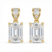 Rectangular-cut Crystal Drop Earrings – crystal earrings, front view