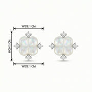 Mother-of-Pearl Clover Stud Earrings – mother-of-pearl earrings
