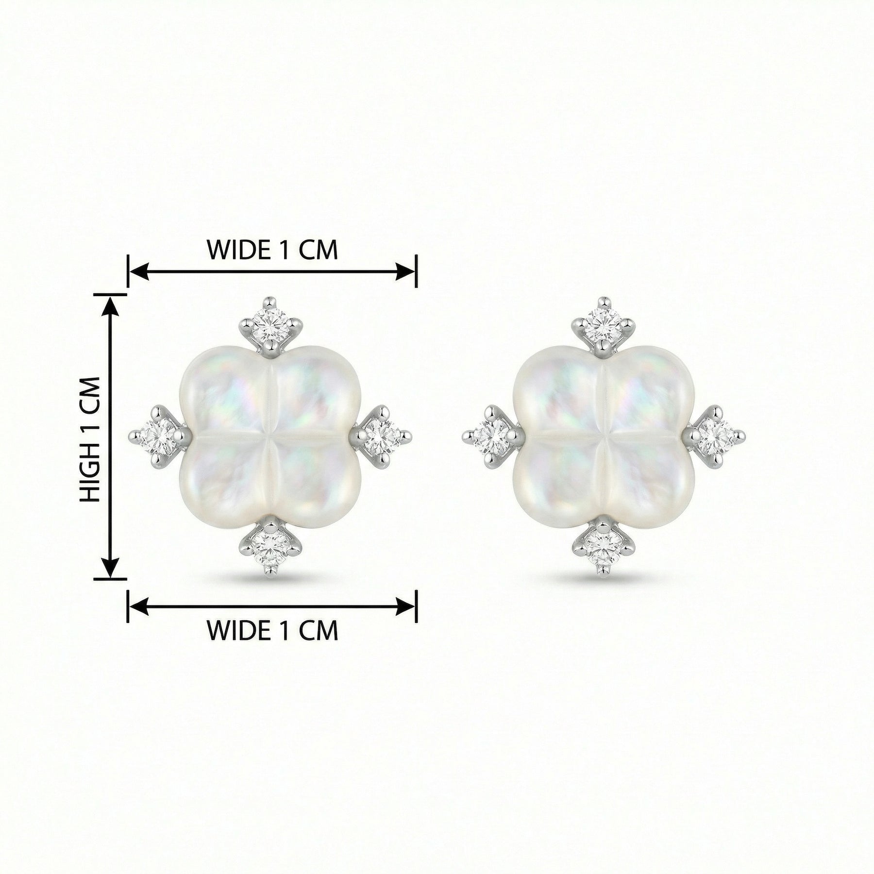 Mother-of-Pearl Clover Stud Earrings – mother-of-pearl earrings