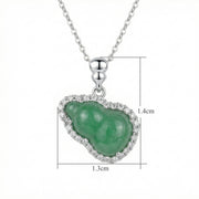 Irregular Jadeite Gourd Halo Necklace – jade necklace