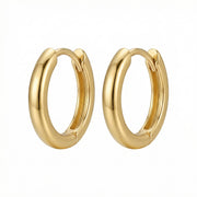 Small Polished Huggie Hoop Earrings – sterling silver earrings