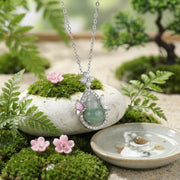 Jadeite Gourd Necklace with Pink Detail – jade necklace