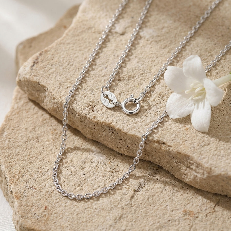Italian Rolo Chain Necklace – sterling silver necklace