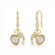 Moonstone Gourd Drop Earrings – sterling silver earrings