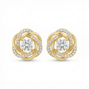 Swirl Knot Stud Earrings – sterling silver earrings, side detail