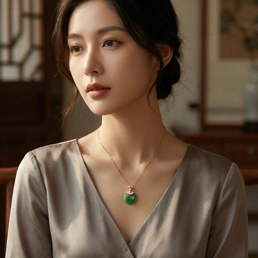 Jade Donut Necklace, Fan Bail – jade necklace