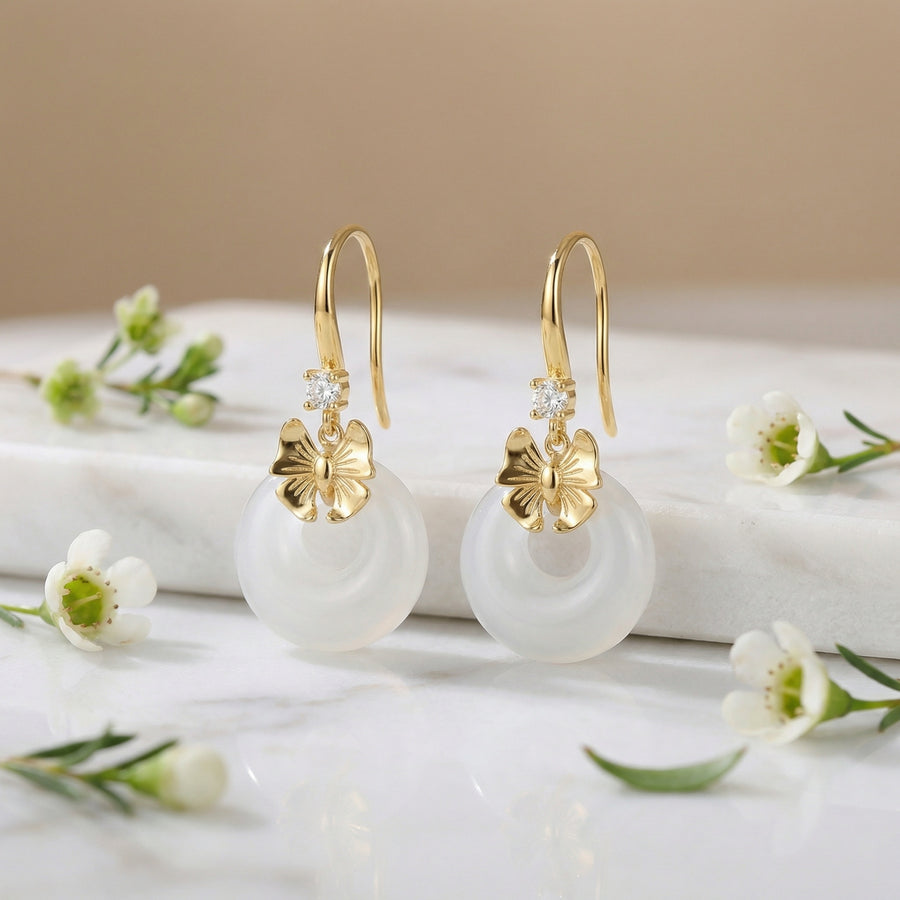 Bow Accent Drop Earrings – sterling silver earrings