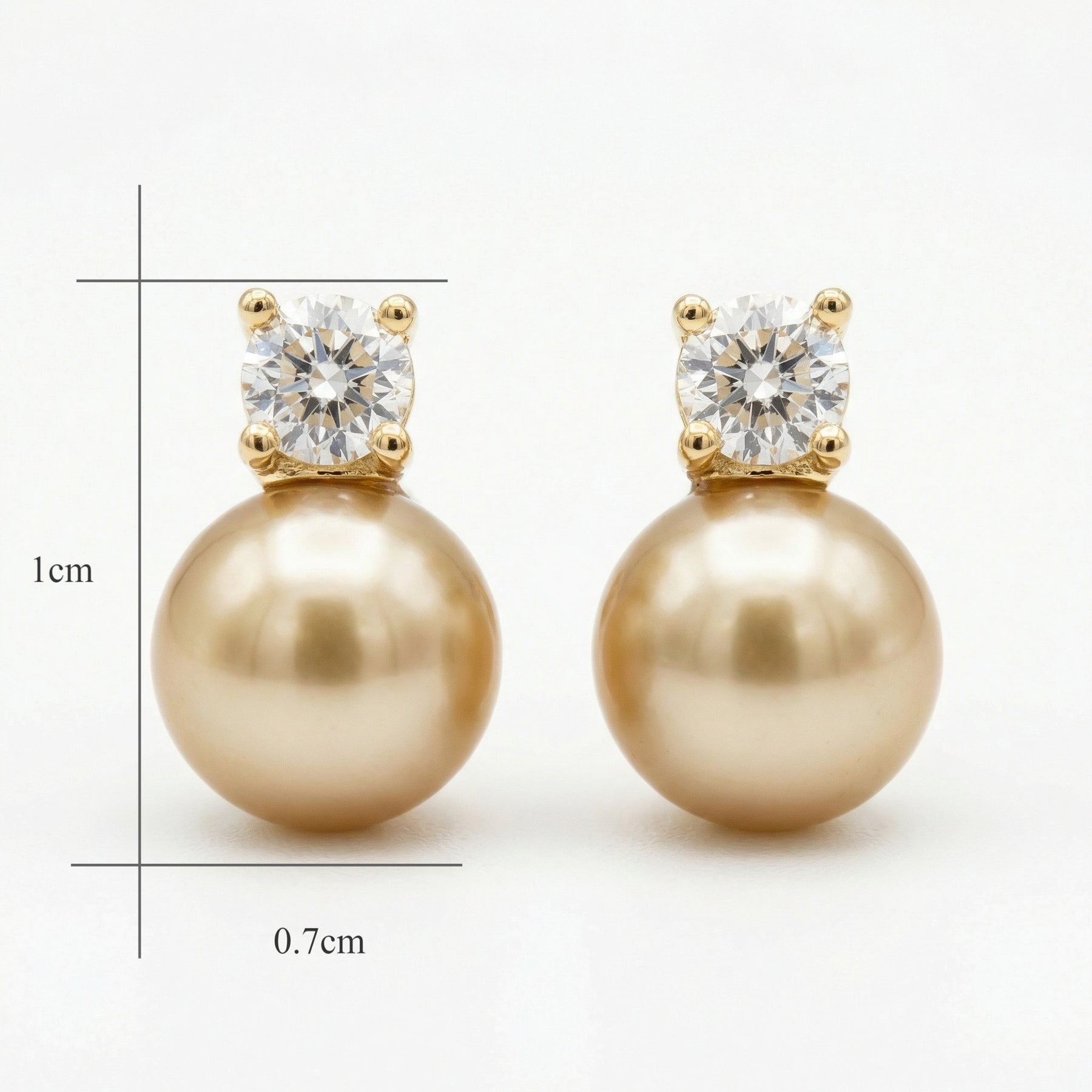 Champagne Pearl Stud Earrings – pearl earrings, styling detail