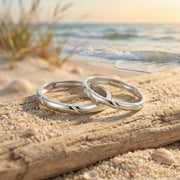 Twisted Wave Couple Rings Set – sterling silver ring