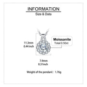 Sparkling stone Halo Pendant Necklace – sparkling stone necklace, front view