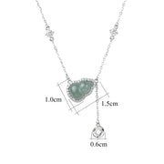 Green Jadeite Hulu Halo Necklace – jade necklace, side detail
