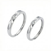Twisted Silver Couple Rings – sterling silver ring