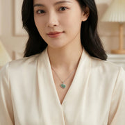 Jadeite Ruyi Pendant Necklace – jade necklace, close-up