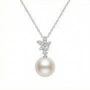 Pearl Leaf Motif Pendant Necklace – pearl necklace