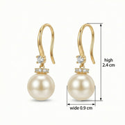 Pearl Drops with Polished Hooks – pearl earrings