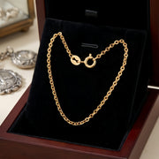 Italian Rope Chain Necklace – sterling silver necklace, front view