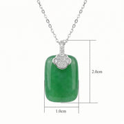 Jade Cloud Shape Pendant Necklace – jade necklace, close-up