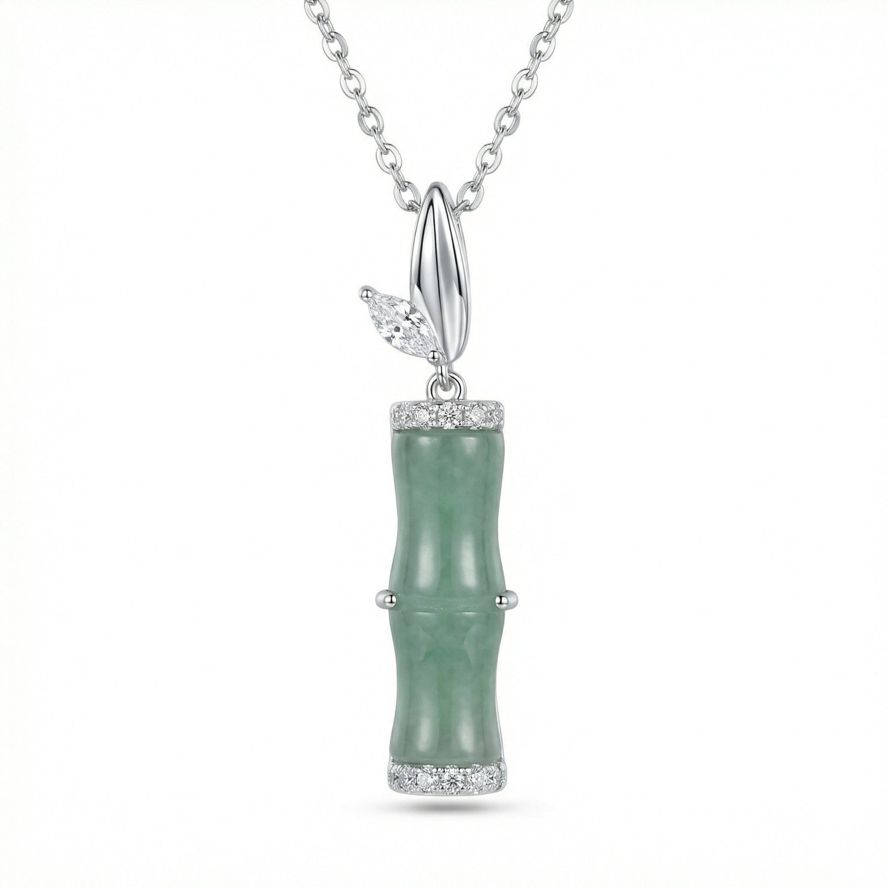 Bamboo Leaf Jade Pendant Necklace – jade necklace