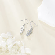 Celtic Knot Infinity Drop Earrings – sterling silver earrings