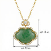 Jade Ruyi Longevity Lock Necklace – jade necklace, close-up
