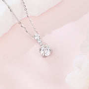 Triple Sparkling stone Graduated Necklace – sparkling stone necklace